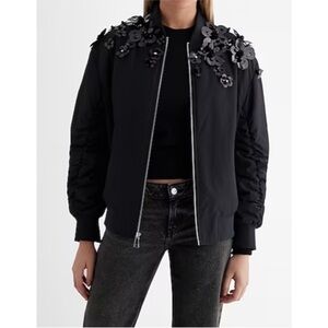 Express black Floral Embellished Women's Jacket size XS